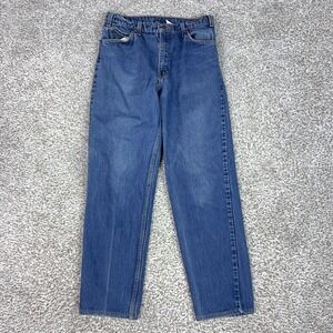 Vintage Levis 550 Jeans Mens 33x30 Blue Relaxed Tapered Leg Denim Orange Tab